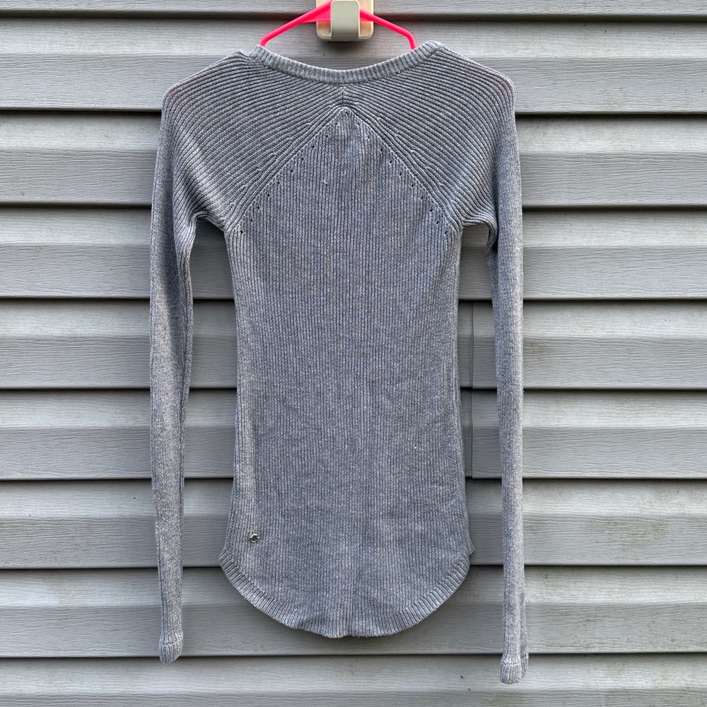 Lululemon | Ribbed Gray Sweater Top - Picture 4 of 4